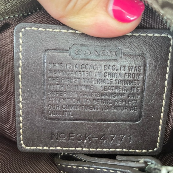 Signature jacquard CC logo pattern brown Coach small purse - Picture 12 of 12